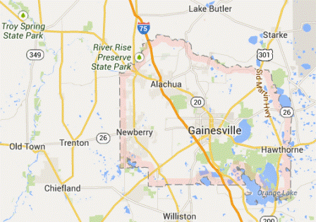 Alachua County Area (click to open in Google Maps)