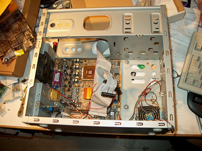 working on a computer